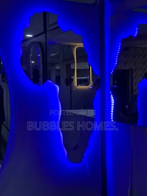 African Map Led Mirror