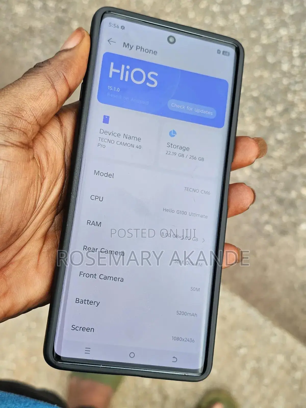 Tecno Camon 40 Pro 4G 256 GB Silver