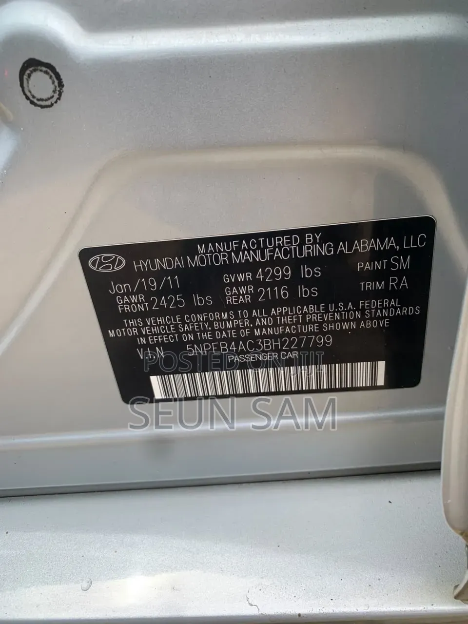 Hyundai Sonata 2011 Silver