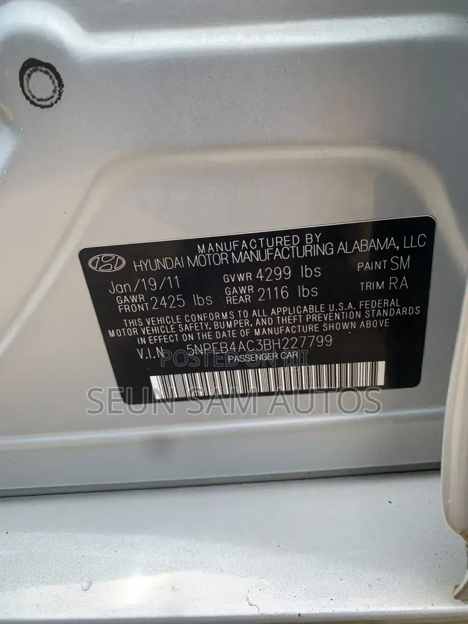 Hyundai Sonata 2011 Silver