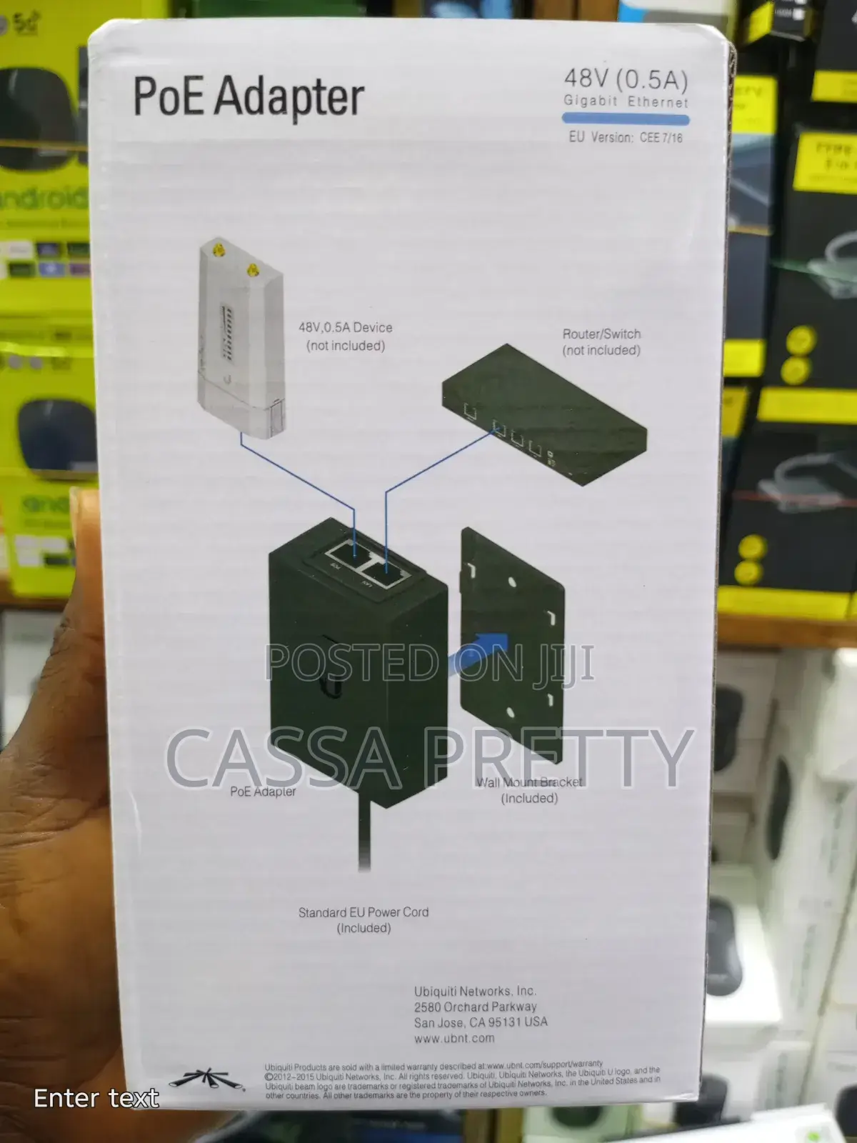 Original Ubiquiti Poe Adapter 48v 0.5a Gigabit