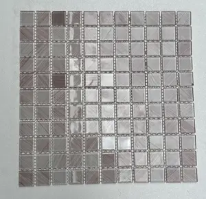 1/1 Beige Glass Mosaic Design