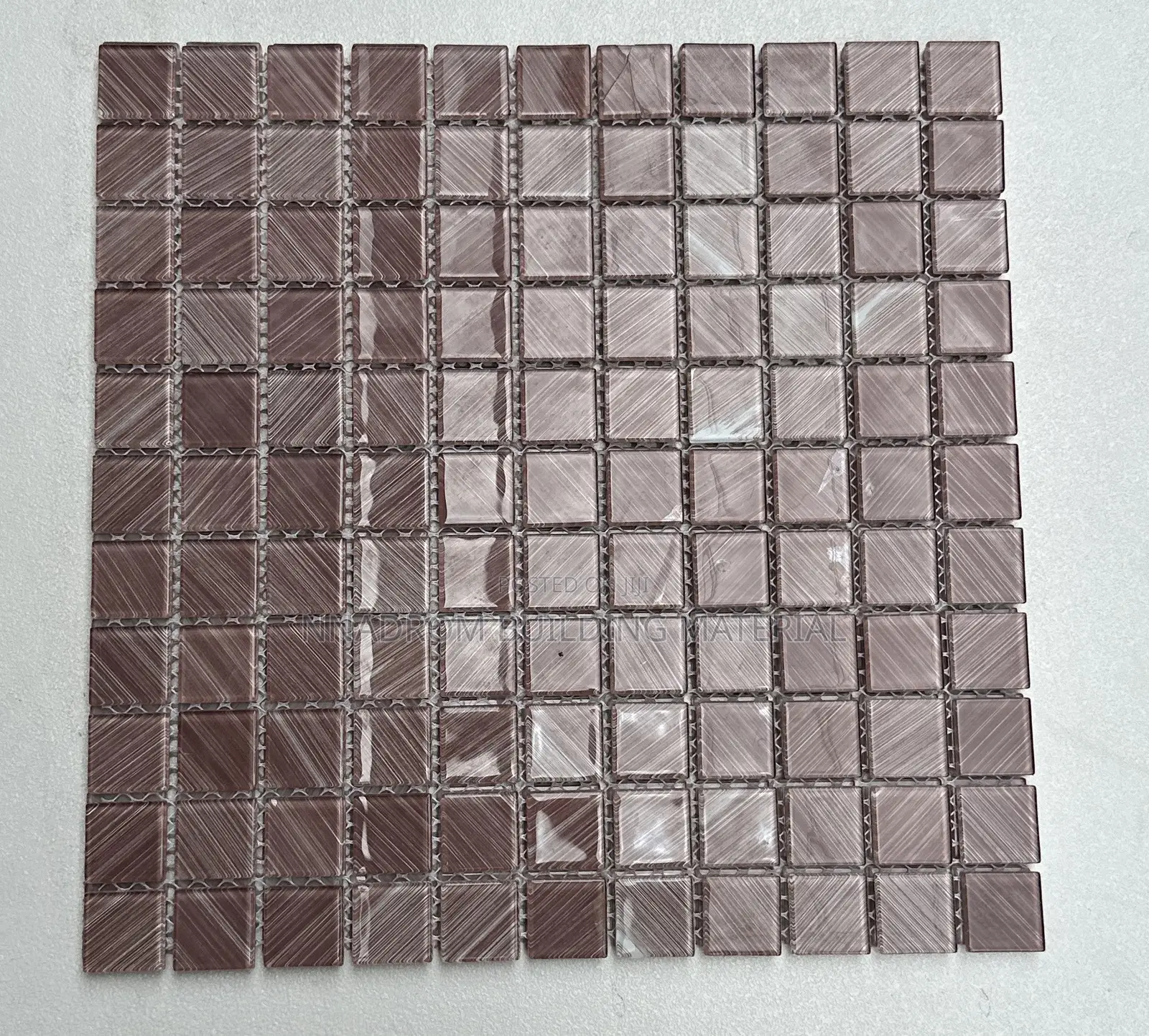 1/1 Beige Glass Mosaic Design