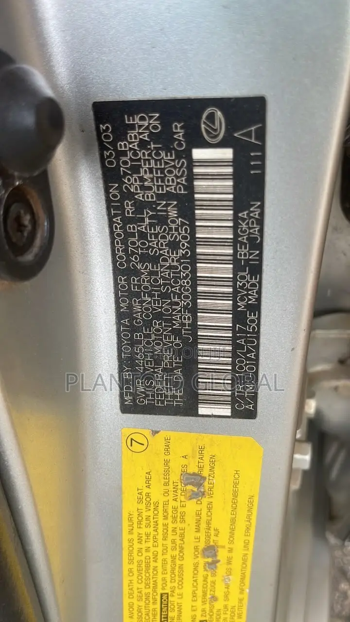 Lexus ES 2003 Silver