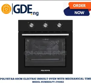 Polystar 60cm Electric in Built Oven With Mechanical Timer