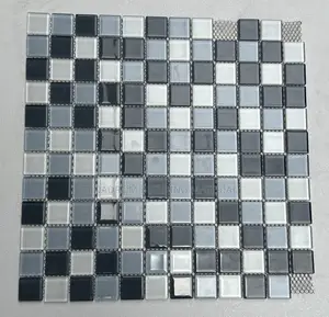 Unique Grey Mixture Glass Mosaic