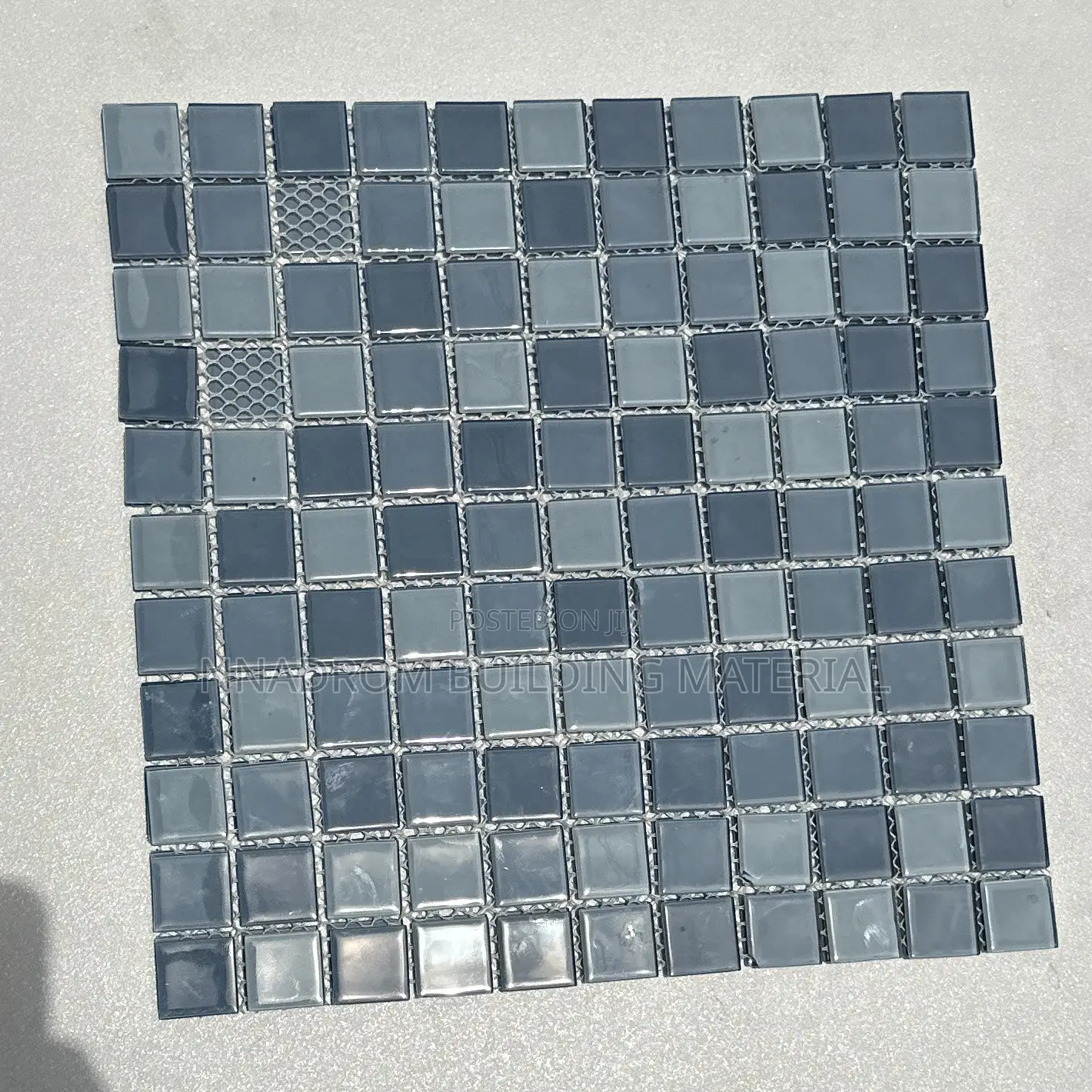 1/1 Grey Mixture Glass Mosaic