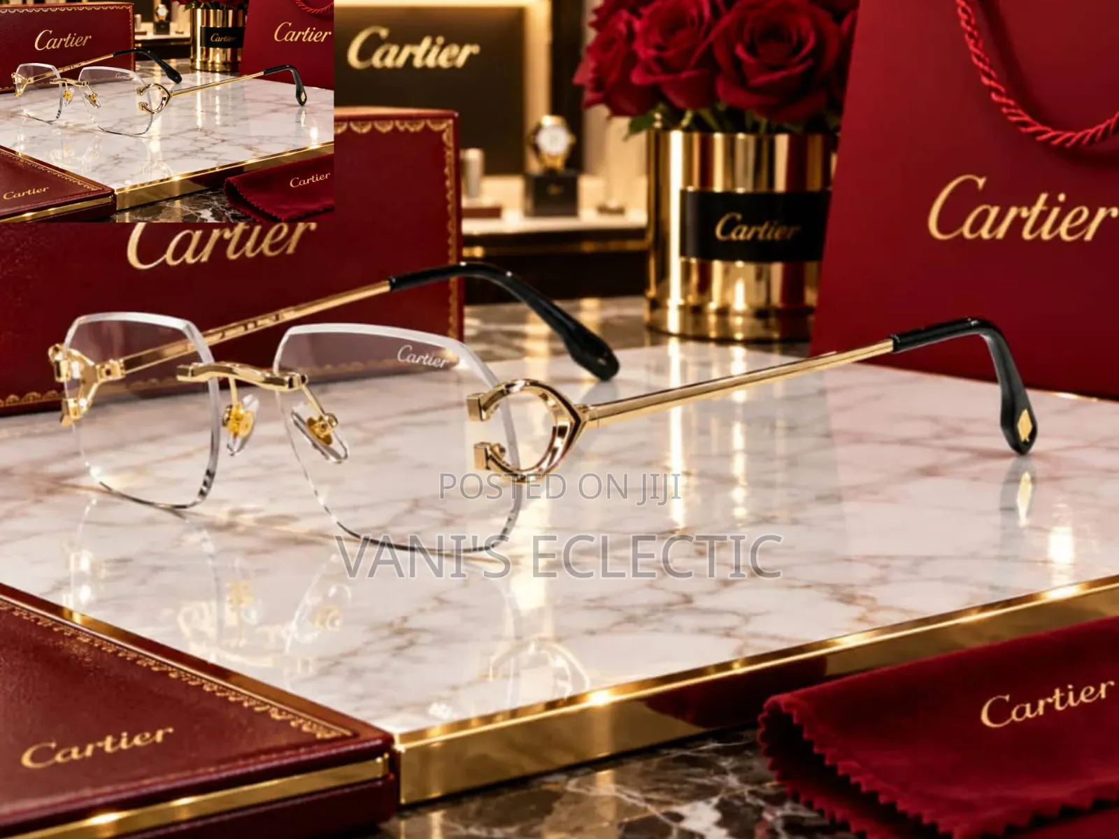 Sleek Rectangular Eyeglasses / Sunglasses