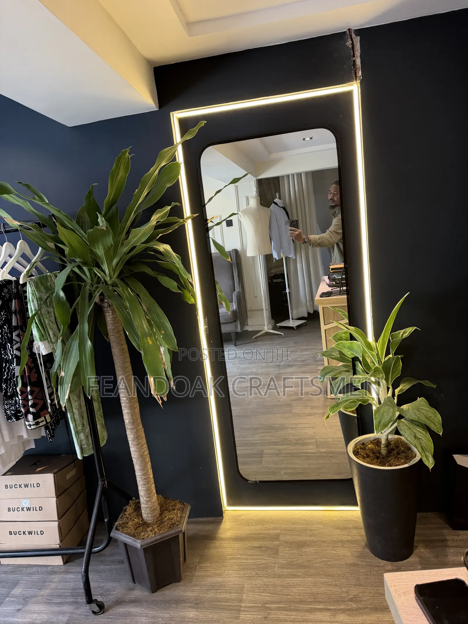 Large Full-Length LED Backlit Dressing Mirror