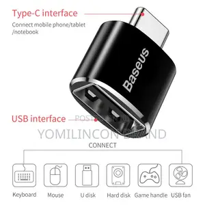 Baseus Mini USB Female to Type-C Male Adapter Converter.