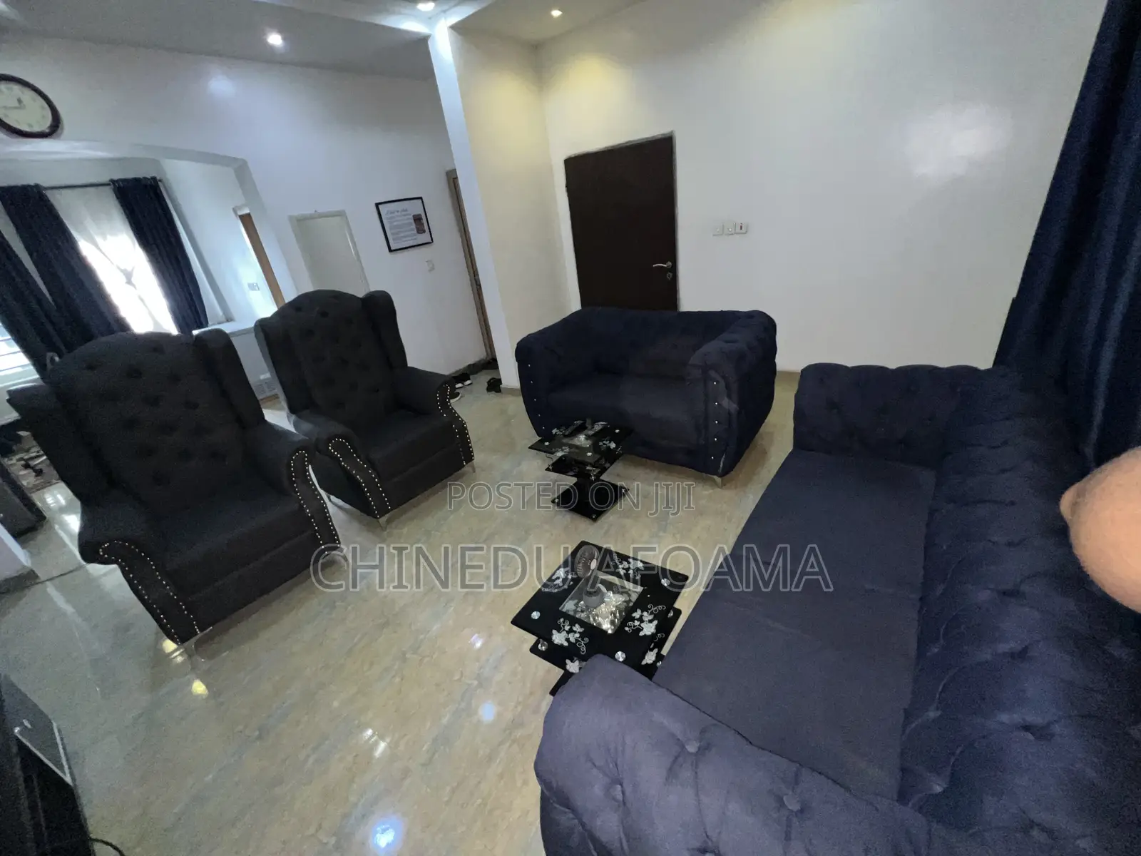 7 Seater Living Room Sofas (2 Free Stool)