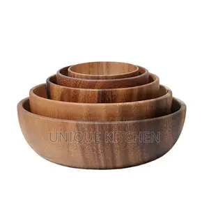 Quality Acacia Wooden Soup Bowl