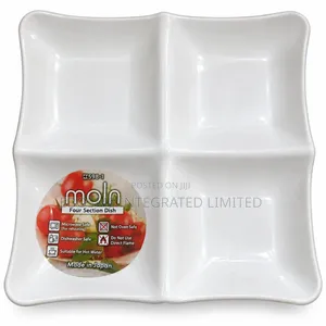 Moln 4-Section Divided Serving Plate – White