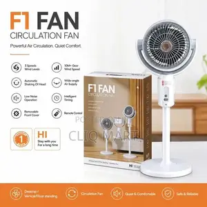 8-Inch Rechargeable Standing Fan – Remote Control Pedestal Fan