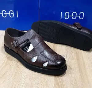 TOP QUALITY Brown Leather Monk Sandal for Men - Comfort Edition