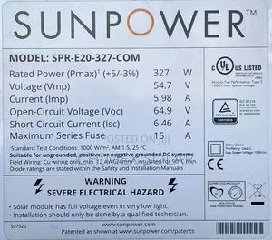327watts Panels Sunpower