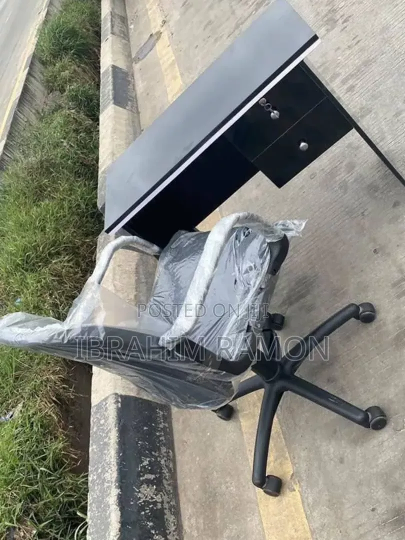 Table and Rolling Chair
