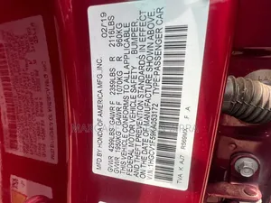 Honda Accord 2019 Red