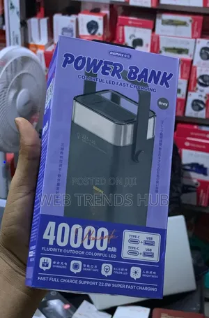 Remax 40000mAh 22.5W Fast Charging PowerBank With Colorful LED Light