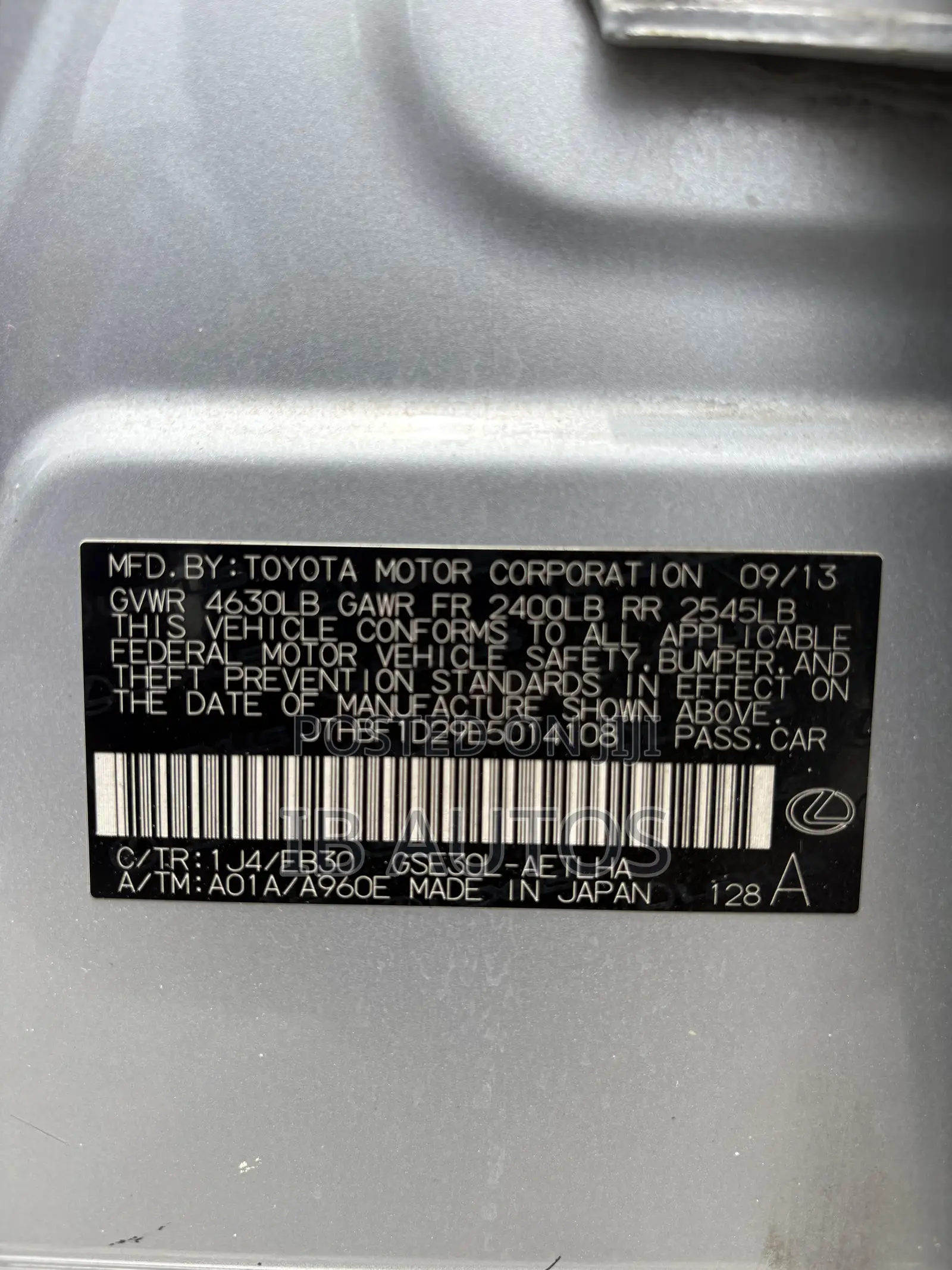 Lexus IS 250 2014 Silver