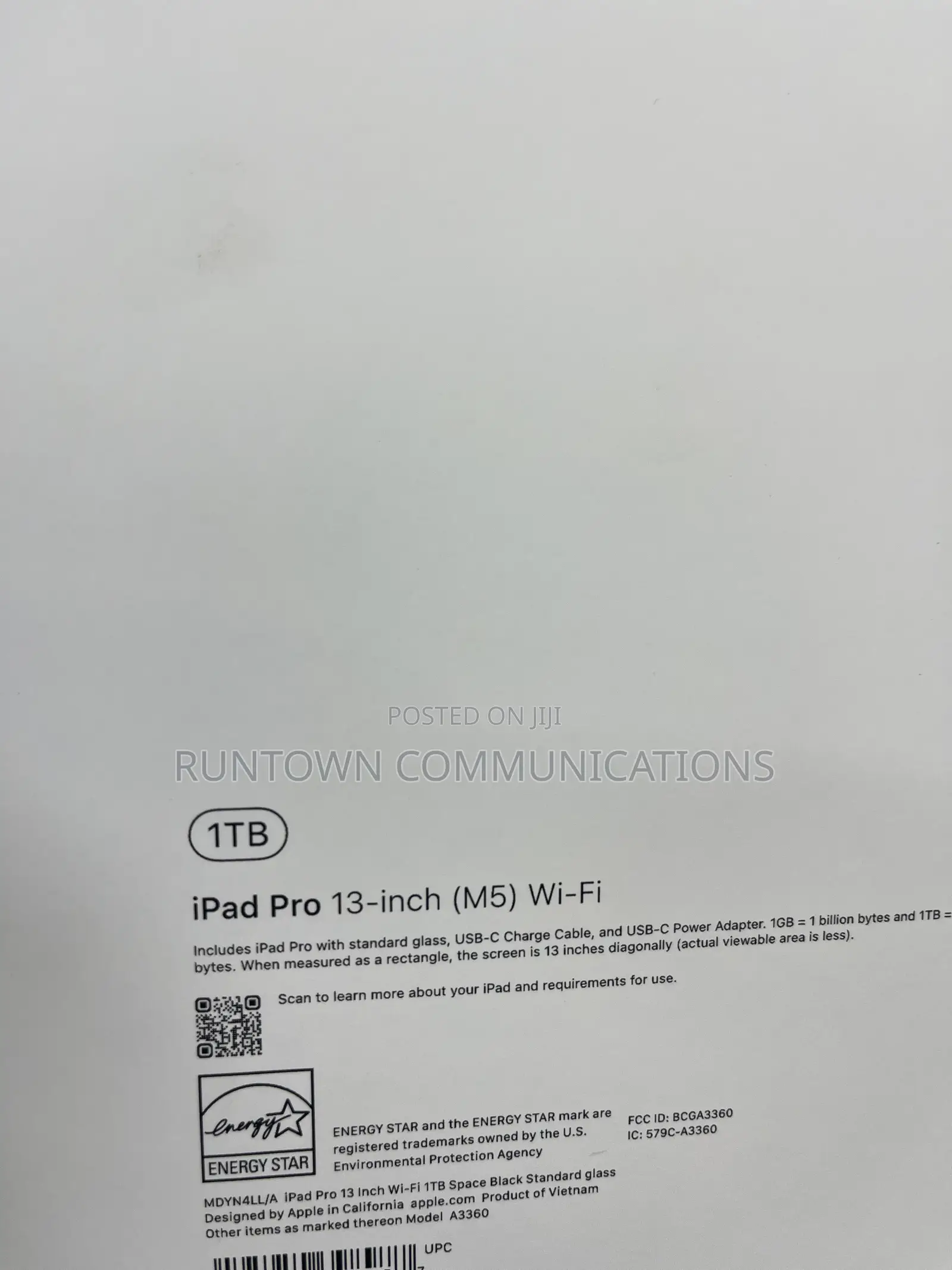 New Apple iPad Pro 1 TB Gray