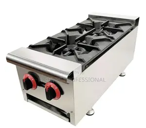 High Quality Commercial Double Burner Gas Stock Pot Stove