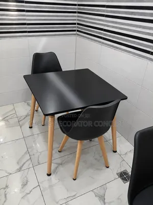 Modern Black Dining Set – Stylish Durable