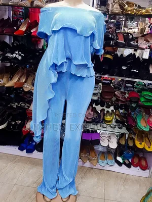 Ruffled Off-Shoulder Two-Piece Set