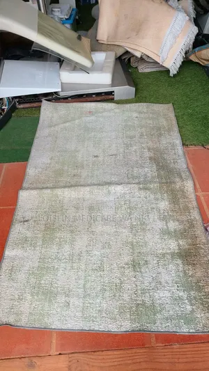 Green Cream Minimalist Rug