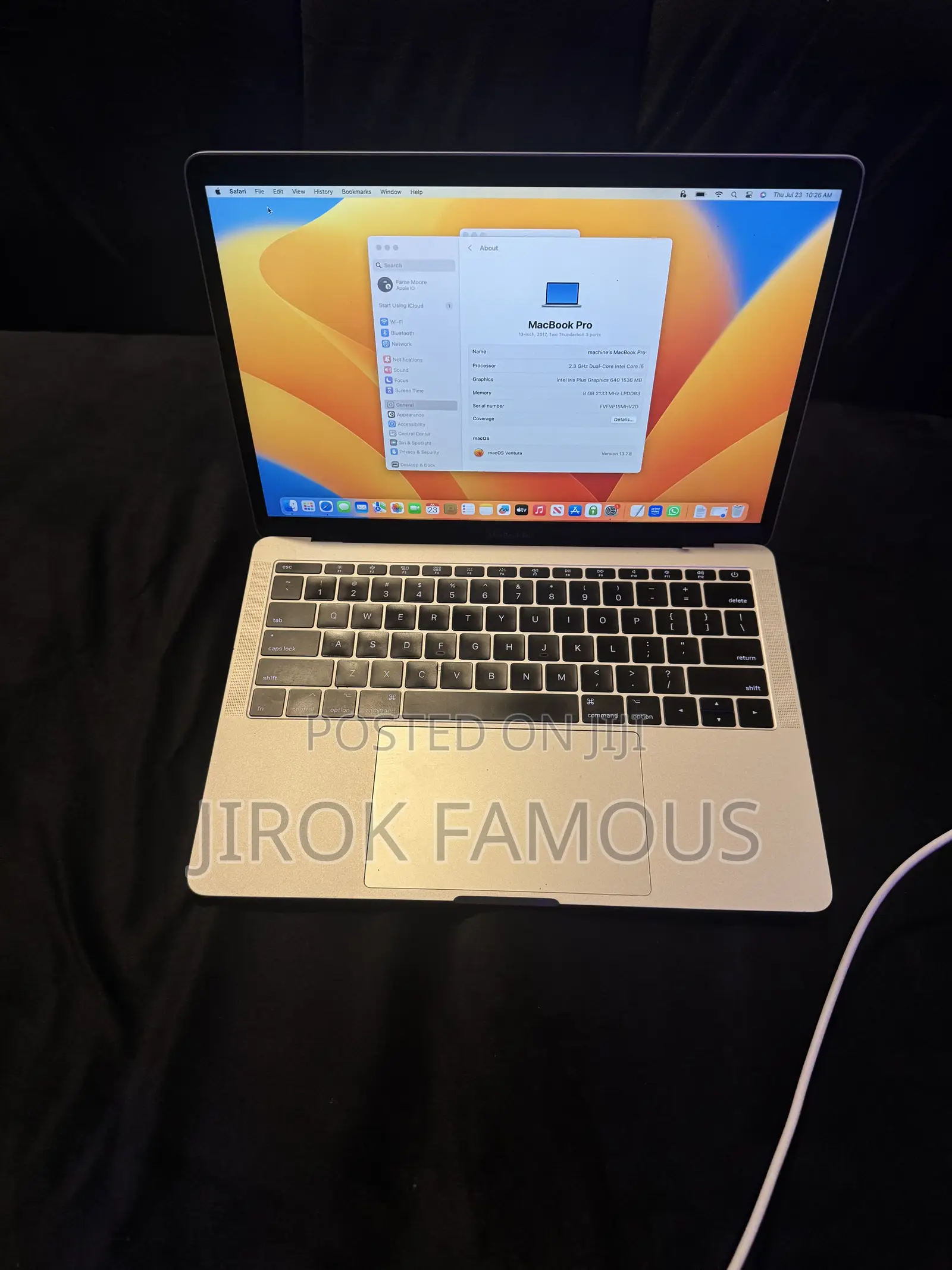 Laptop Apple MacBook Pro 2017 8GB Intel Core i5 SSD 256GB