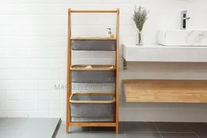 3-Tier Foldable Multipurpose Wooden Storage Rack