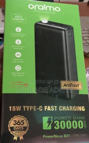 Oraimo Type C 30,000 mAh Powerbank