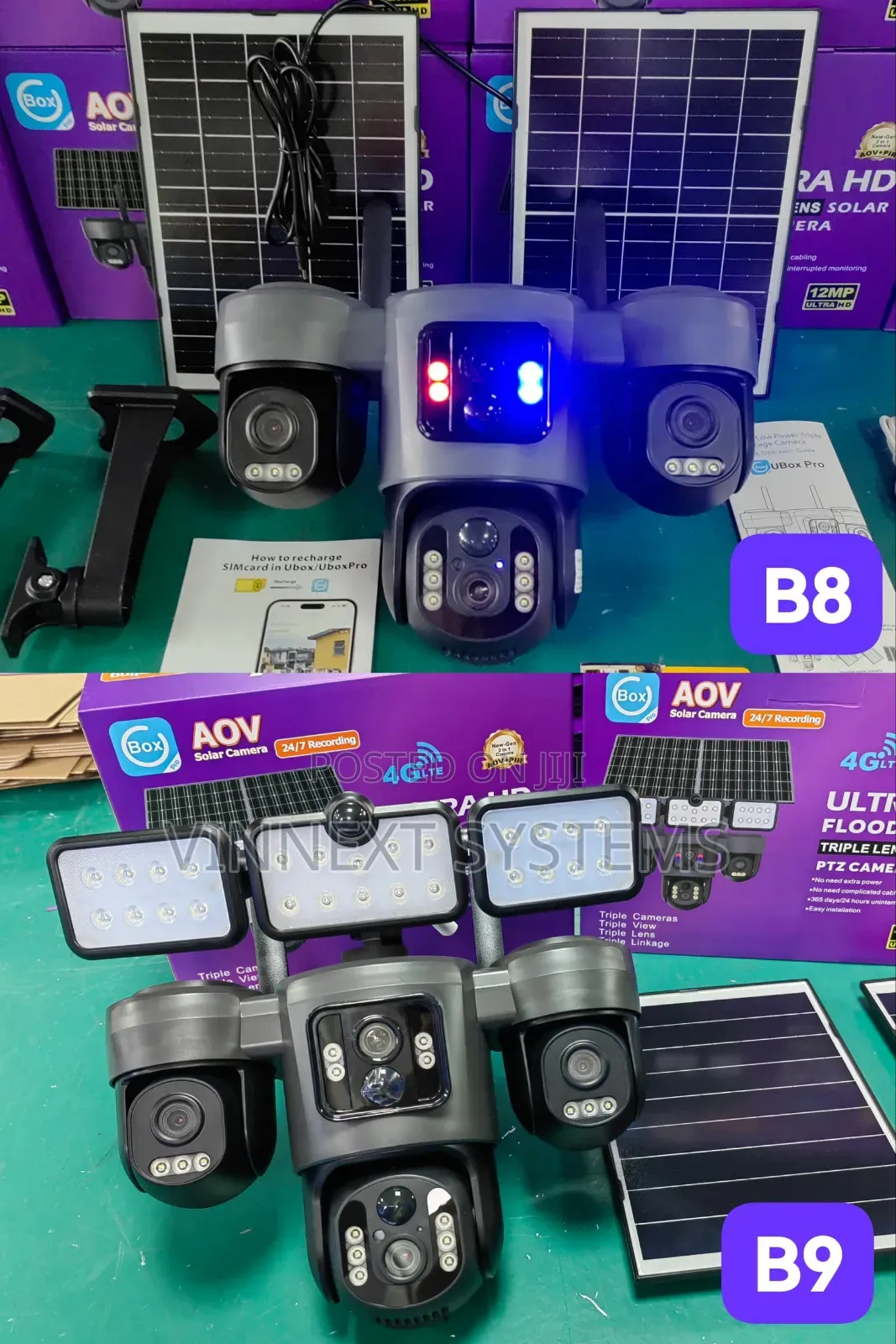 Ubox Flood Light Camera Three Lens