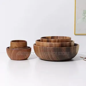 Acacia Quality Wooden Soup Bowl.