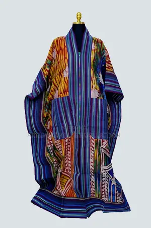 Patchwork Kaftan – Rainbow Stripe Batik