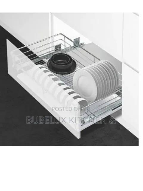 Premium Pull-Out Kitchen Dish Rack Basket