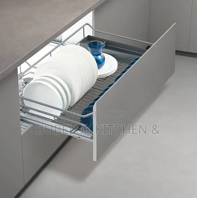 Premium Pull-Out Kitchen Dish Rack Basket