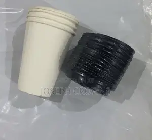 12oz White Coffee Cup With Black Lid