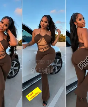 - It's a 2-in-1 *Halter Cut-Out Flare Jumpsuit / Catsuit*,