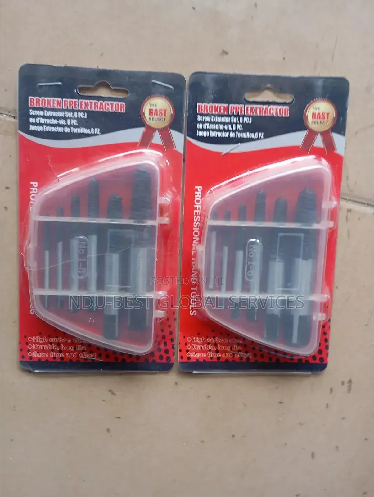 Screw and Bolt Extractor Set (6pcs)