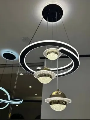 Multi-Drop LED Ring and Planet-Ball Pendant