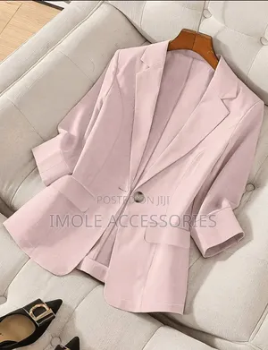 Women Elegant Blazer- Pink
