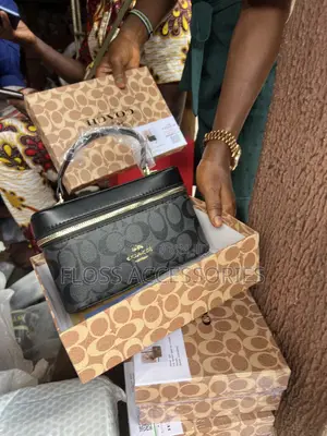 Black Signature Canvas Vanity Box Bag