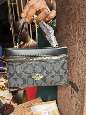 Black Signature Canvas Vanity Box Bag