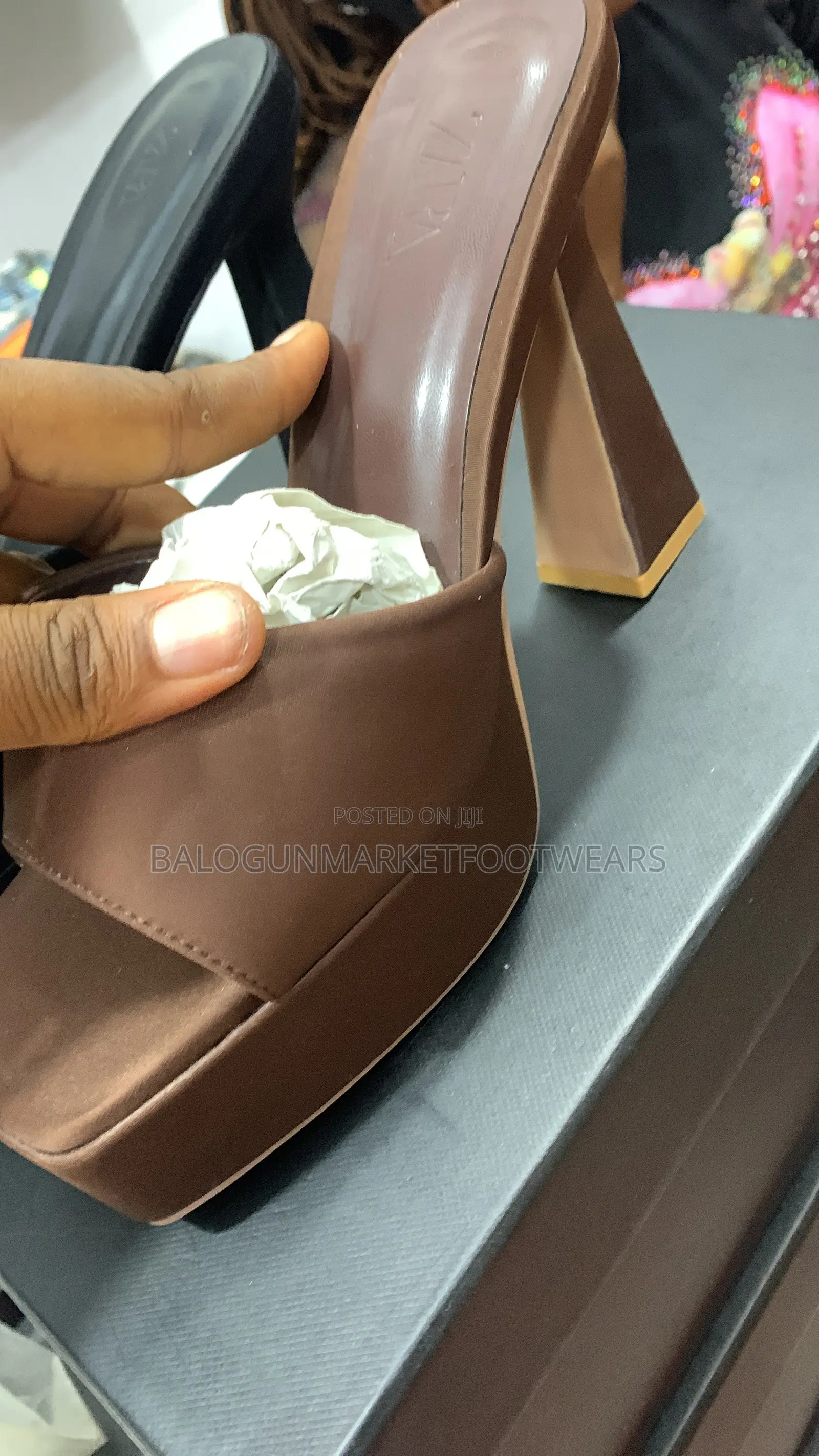 Balanced Slippers Block Heel