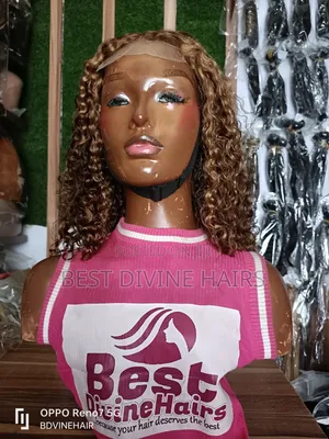 14 Inches 4*4 Full Closure Jerry Curls Wig, Piano Colour, HH ( Get)