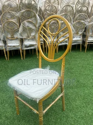 Luxury Gold Phoenix / Oval Back Event Chairs With Soft Cushion