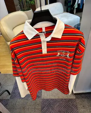 *Stripe Double Hand Polo -