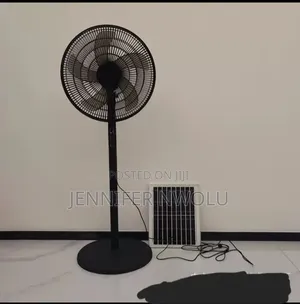 Electric Fan With Solar Panel