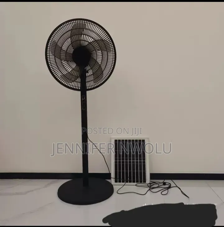 Electric Fan With Solar Panel